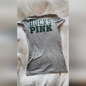 PINK Victoria's Secret Heather Gray Tee OREGON DUCKS
